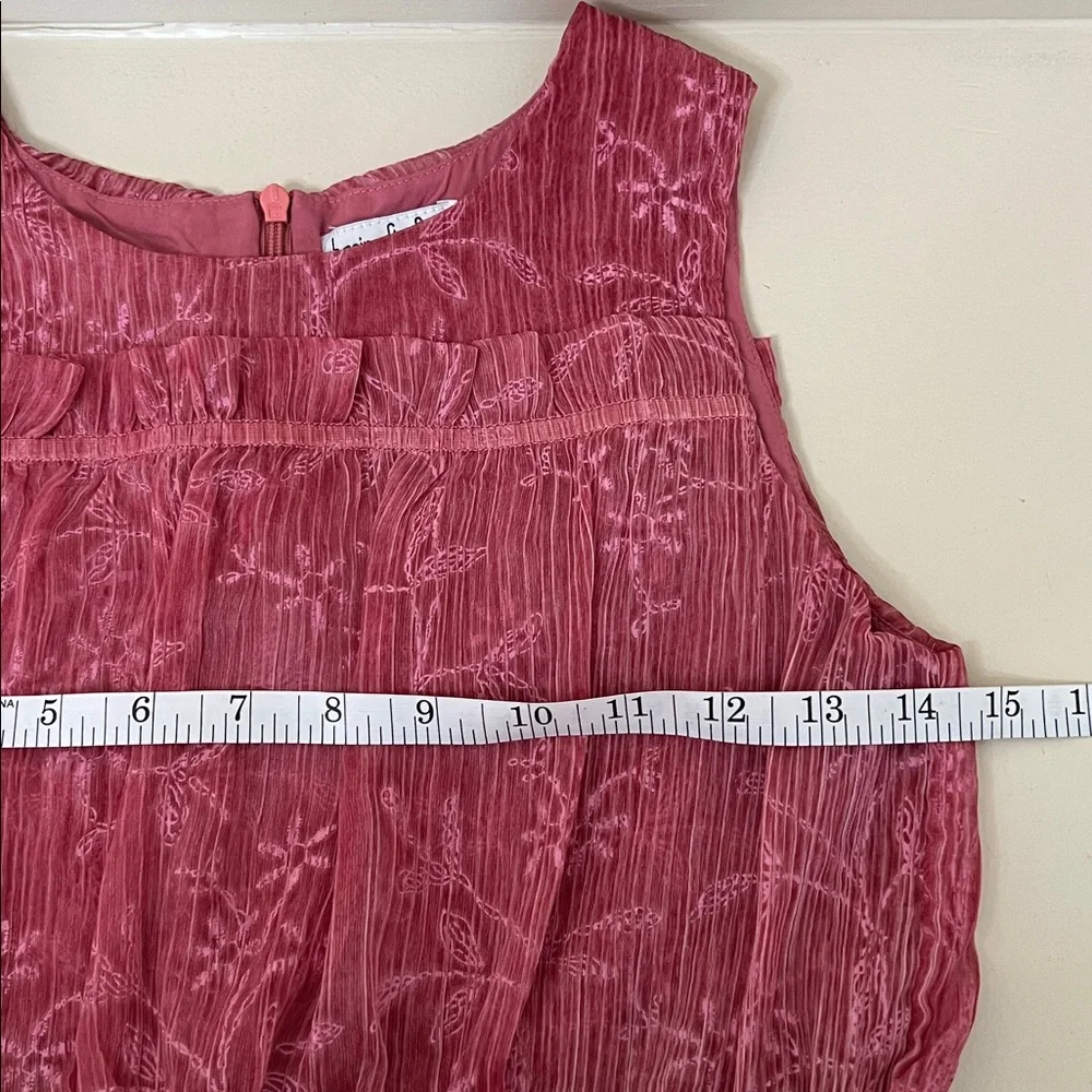NWOT Chasing Fireflies Coral Crinkle chiffon Dress